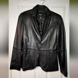Roger David • Faux Leather Blazer • Size 8